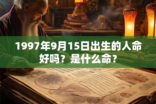 1997年9月15日出生的人命好吗？是什么命？