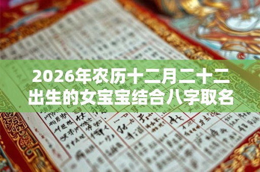 2026年农历十二月二十二出生的女宝宝结合八字取名大全 2026年农历十二月二十二出生的女宝宝结合八字取名大全