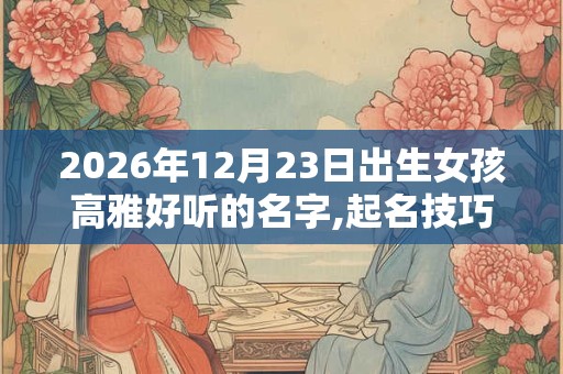 2026年12月23日出生女孩高雅好听的名字,起名技巧分享