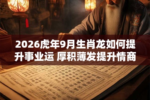 2026虎年9月生肖龙如何提升事业运 厚积薄发提升情商