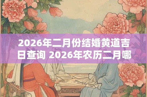2026年二月份结婚黄道吉日查询 2026年农历二月哪天适合结婚