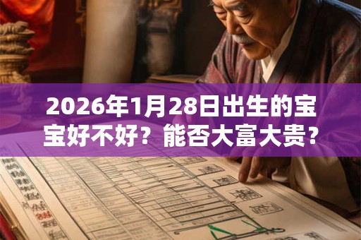 2026年1月28日出生的宝宝好不好？能否大富大贵？