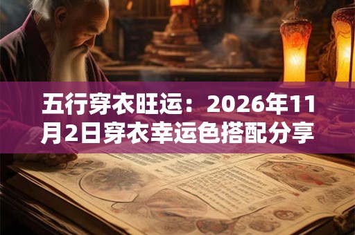 五行穿衣旺运：2026年11月2日穿衣幸运色搭配分享