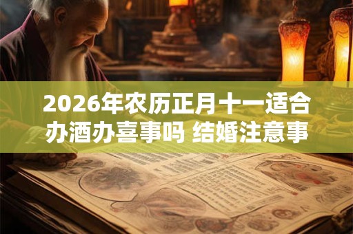 2026年农历正月十一适合办酒办喜事吗 结婚注意事项分析