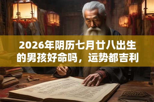 2026年阴历七月廿八出生的男孩好命吗，运势都吉利吗？