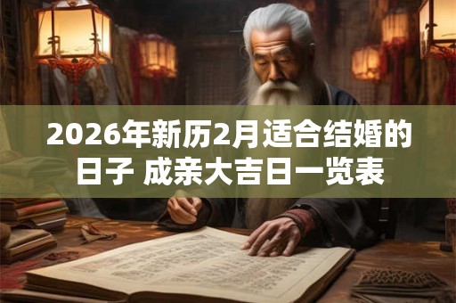 2026年新历2月适合结婚的日子 成亲大吉日一览表