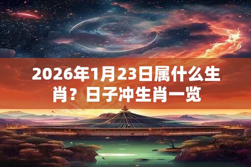 2026年1月23日属什么生肖？日子冲生肖一览