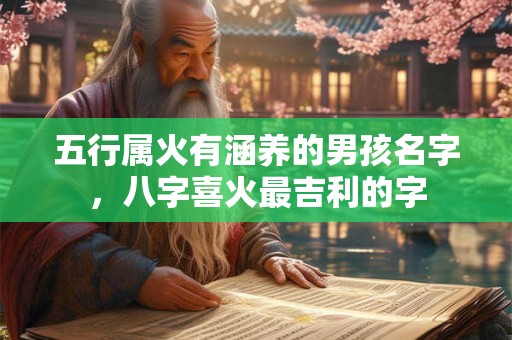 五行属火有涵养的男孩名字，八字喜火最吉利的字
