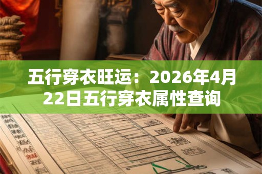 五行穿衣旺运：2026年4月22日五行穿衣属性查询