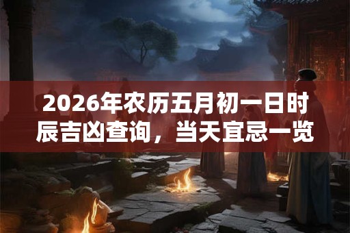 2026年农历五月初一日时辰吉凶查询，当天宜忌一览表