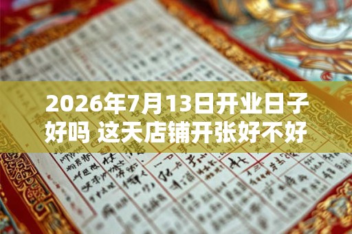 2026年7月13日开业日子好吗 这天店铺开张好不好