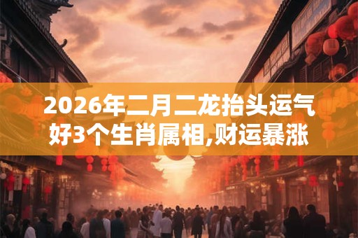 2026年二月二龙抬头运气好3个生肖属相,财运暴涨 2026年二月二龙抬头运气好3个生肖属相,财运暴涨