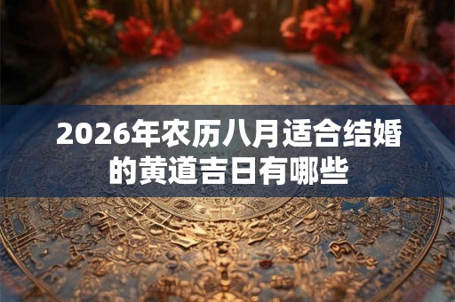 2026年农历八月适合结婚的黄道吉日有哪些 2026年农历八月适合结婚的黄道吉日有哪些