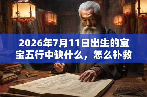 2026年7月11日出生的宝宝五行中缺什么，怎么补救？