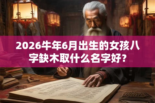 2026牛年6月出生的女孩八字缺木取什么名字好？