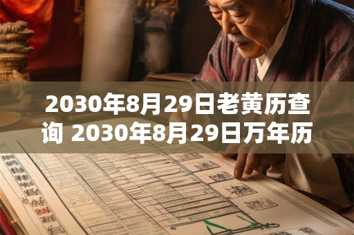 2030年8月29日老黄历查询 2030年8月29日万年历黄道吉日 2030年8月29日老黄历查询 2030年8月29日万年历黄道吉日