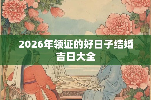 2026年领证的好日子结婚吉日大全 2026年领证的好日子结婚吉日大全