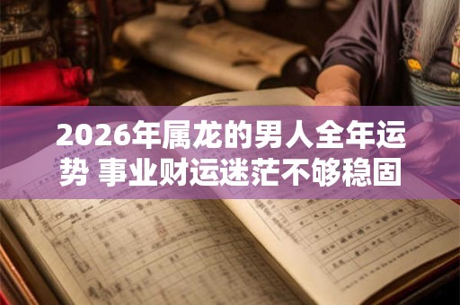 2026年属龙的男人全年运势 事业财运迷茫不够稳固