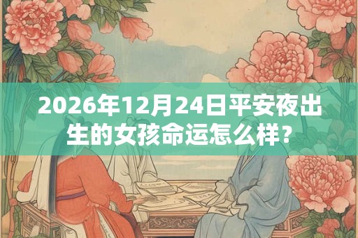 2026年12月24日平安夜出生的女孩命运怎么样? 2026年12月24日平安夜出生的女孩命运怎么样?