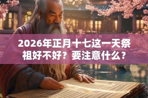 2026年正月十七这一天祭祖好不好？要注意什么？