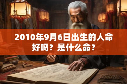 2010年9月6日出生的人命好吗？是什么命？