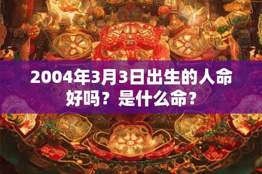2004年3月3日出生的人命好吗?是什么命? 2004年3月3日出生的人命好吗?是什么命?