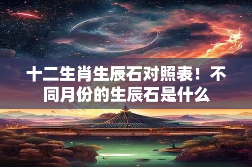 十二生肖生辰石对照表！不同月份的生辰石是什么