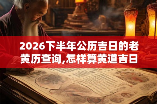 2026下半年公历吉日的老黄历查询,怎样算黄道吉日 2026下半年公历吉日的老黄历查询,怎样算黄道吉日