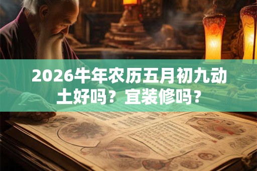 2026牛年农历五月初九动土好吗？宜装修吗？