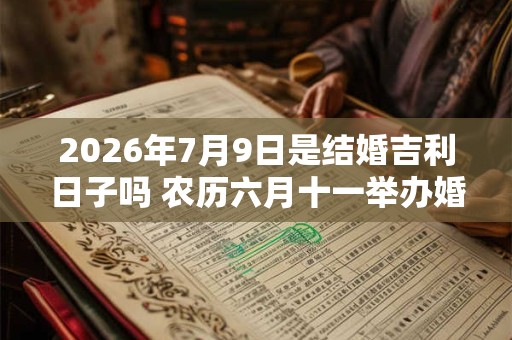 2026年7月9日是结婚吉利日子吗 农历六月十一举办婚礼怎么样