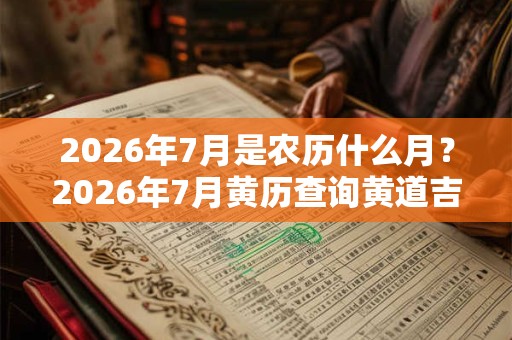 2026年7月是农历什么月？2026年7月黄历查询黄道吉日大全