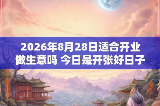 2026年8月28日适合开业做生意吗 今日是开张好日子吗