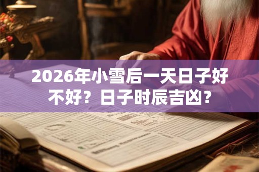 2026年小雪后一天日子好不好？日子时辰吉凶？