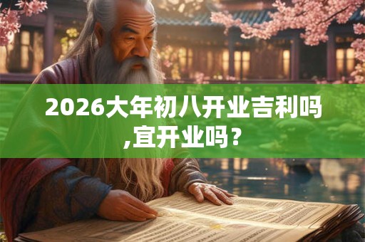2026大年初八开业吉利吗,宜开业吗？