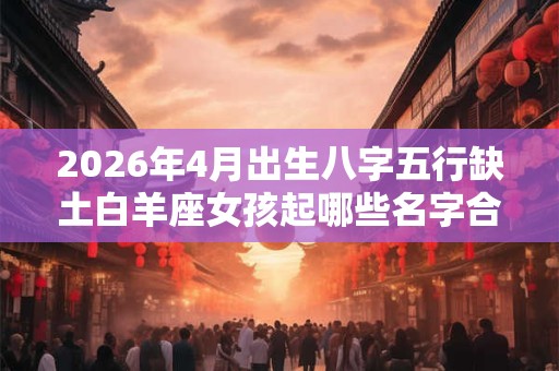 2026年4月出生八字五行缺土白羊座女孩起哪些名字合适？