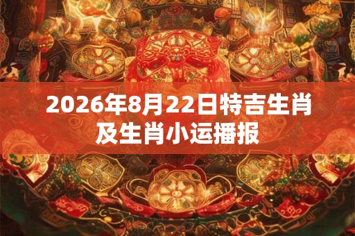 2026年8月22日特吉生肖及生肖小运播报