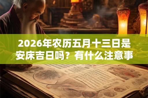2026年农历五月十三日是安床吉日吗？有什么注意事项？