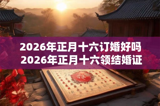 2026年正月十六订婚好吗 2026年正月十六领结婚证好吗 2026年正月十六订婚好吗 2026年正月十六领结婚证好吗