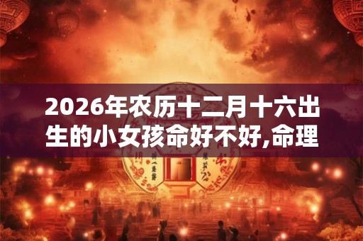 2026年农历十二月十六出生的小女孩命好不好,命理建议