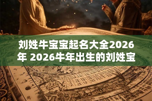刘姓牛宝宝起名大全2026年 2026牛年出生的刘姓宝宝名字
