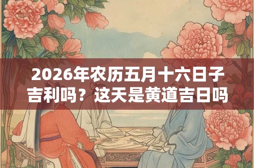 2026年农历五月十六日子吉利吗？这天是黄道吉日吗