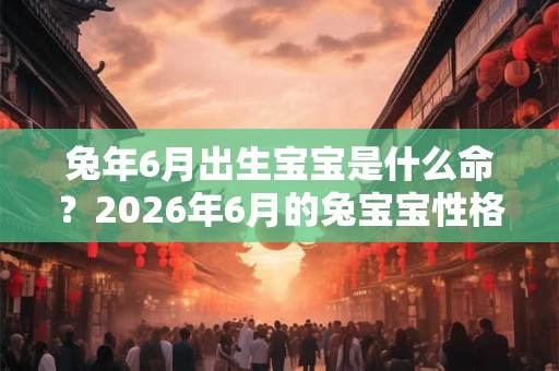 兔年6月出生宝宝是什么命？2026年6月的兔宝宝性格分析