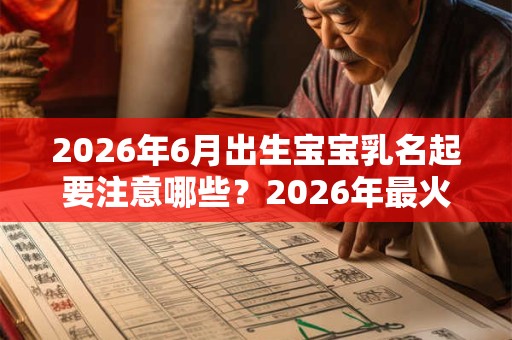 2026年6月出生宝宝乳名起要注意哪些?2026年最火乳名推荐! 2026年6月出生宝宝乳名起要注意哪些?2026年最火乳名推荐!