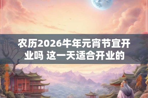 农历2026牛年元宵节宜开业吗 这一天适合开业的 农历2026牛年元宵节宜开业吗 这一天适合开业的