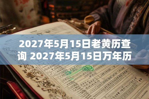 2027年5月15日老黄历查询 2027年5月15日万年历黄道吉日