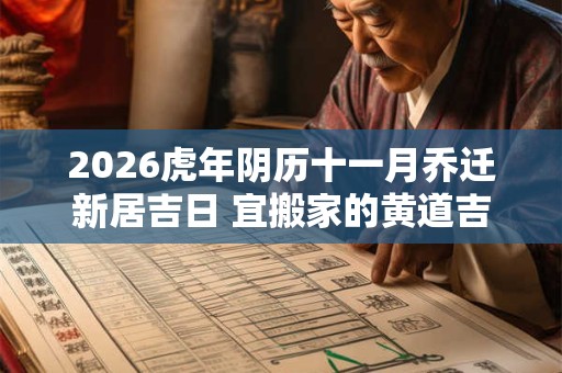 2026虎年阴历十一月乔迁新居吉日 宜搬家的黄道吉日 2026虎年阴历十一月乔迁新居吉日 宜搬家的黄道吉日