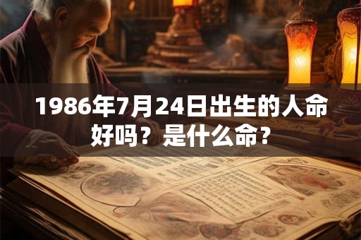 1986年7月24日出生的人命好吗?是什么命? 1986年7月24日出生的人命好吗?是什么命?