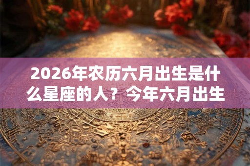 2026年农历六月出生是什么星座的人？今年六月出生的宝宝性格详解