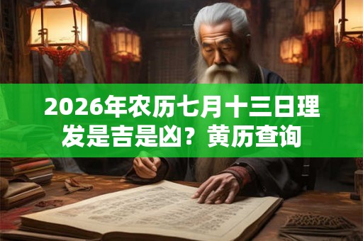2026年农历七月十三日理发是吉是凶？黄历查询