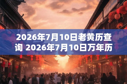 2026年7月10日老黄历查询 2026年7月10日万年历黄道吉日